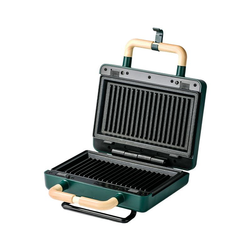 BJX-S003 800W প্রতিস্থাপনযোগ্য 2-স্লাইস স্যান্ডউইচ গ্রিলার 
