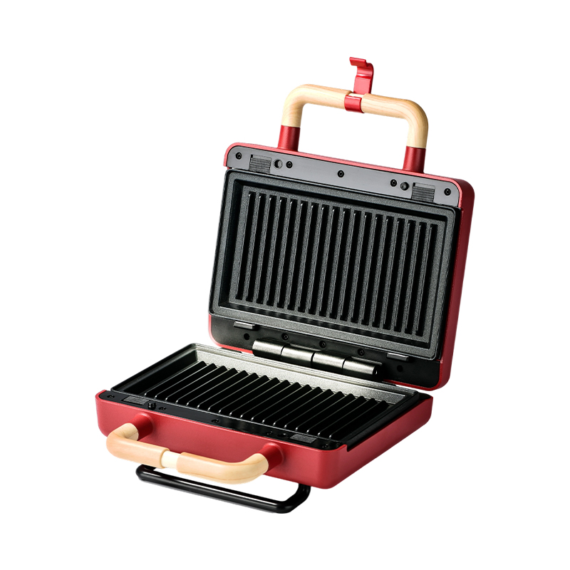 BJX-S003 800W প্রতিস্থাপনযোগ্য 2-স্লাইস স্যান্ডউইচ গ্রিলার 