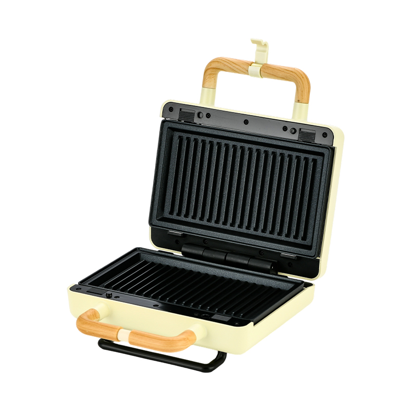 BJX-S003 800W প্রতিস্থাপনযোগ্য 2-স্লাইস স্যান্ডউইচ গ্রিলার 