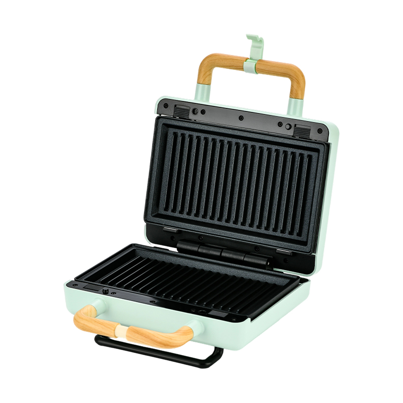 BJX-S003 800W প্রতিস্থাপনযোগ্য 2-স্লাইস স্যান্ডউইচ গ্রিলার 
