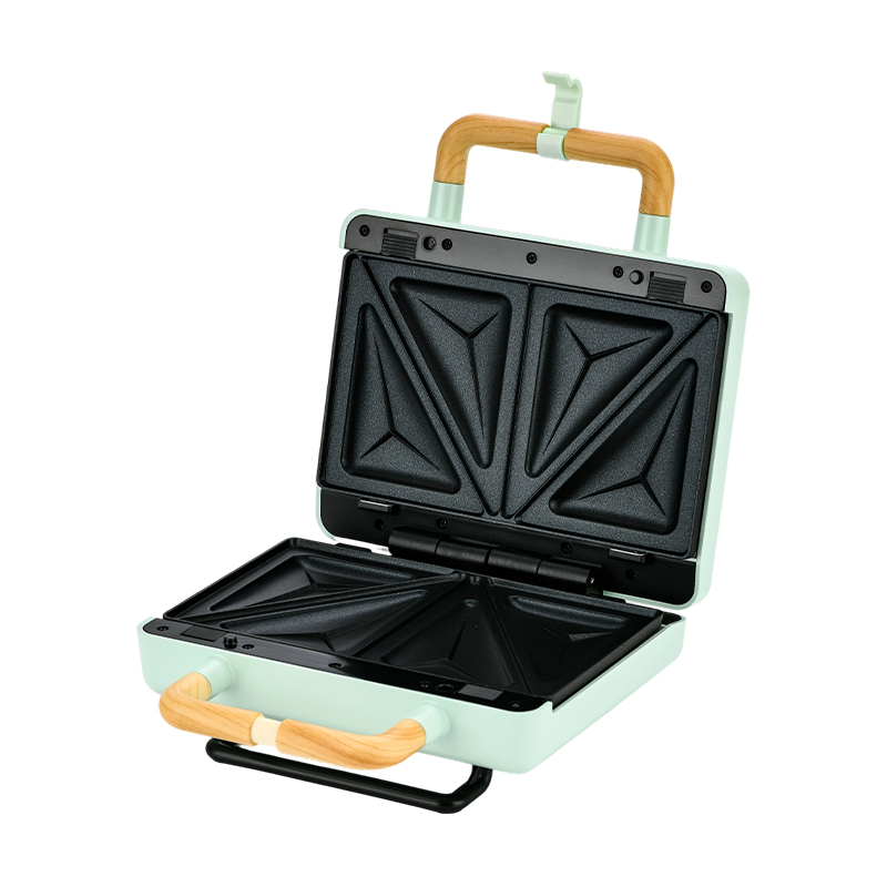 BJX-S003 800W প্রতিস্থাপনযোগ্য 2-স্লাইস স্যান্ডউইচ গ্রিলার 