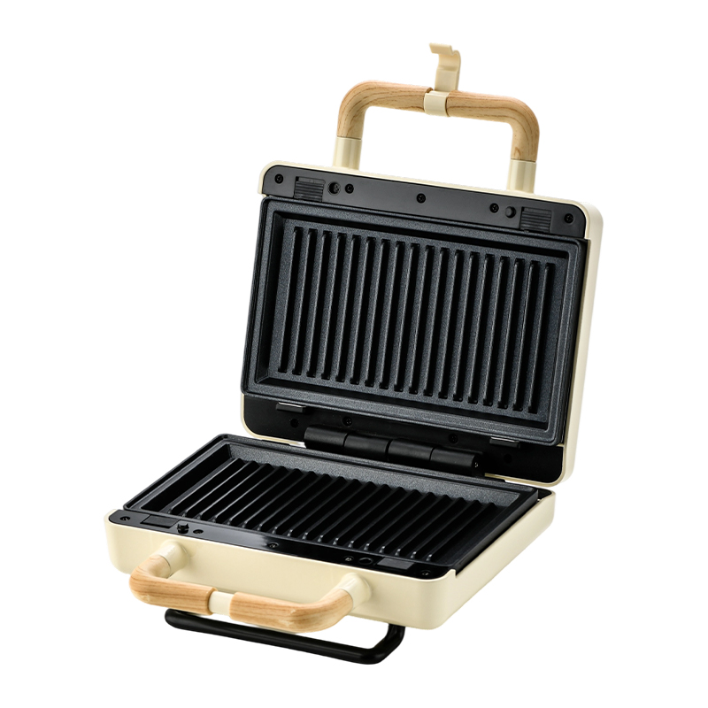 BJX-S003 800W প্রতিস্থাপনযোগ্য 2-স্লাইস স্যান্ডউইচ গ্রিলার 